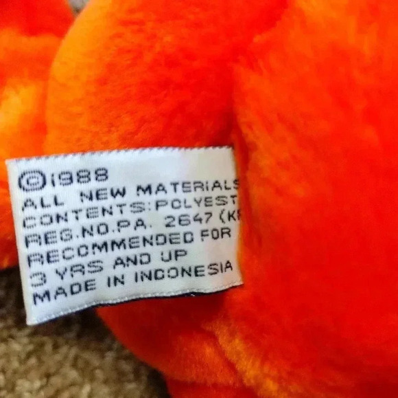 Chrisha Orange Jack O' Lantern pumpkin Playful Plush Vintage 1988 - Picture 12 of 12